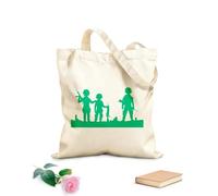 AILOONG Cotton Canvas Shopping Bag Warriors Weapon Boys War Military 340g/m² thick fabric Uses as a gift bag