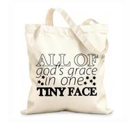 AILOONG Cotton Canvas Shoulder Bags All Of God'S Grace In One Tiny Face 12 oz thick fabric Uses as a tool bag 25x30cm Small