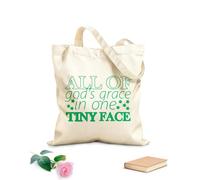 AILOONG Cotton Canvas Shoulder Bags All Of God'S Grace In One Tiny Face 340g/m² thick fabric Uses as a tool bag