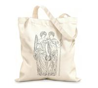 AILOONG Cotton Canvas Shoulder Bags Ancient Greek People 12 oz thick fabric Uses as a tool bag 25x30cm Small