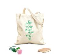 AILOONG Cotton Canvas Shoulder Bags Calligraphic Hand Drawn Watercolor Lettering 340g/m² thick fabric Uses as a tool bag