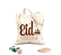 AILOONG Cotton Canvas Shoulder Bags Eid Mubarak File 340g/m² thick fabric Uses as a tool bag