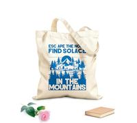 AILOONG Cotton Canvas Shoulder Bags Escape The Noise Find Solace In Mountains 340g/m² thick fabric Uses as a tool bag