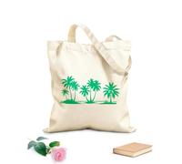 AILOONG Cotton Canvas Shoulder Bags Exotic Coconut Tree Silhouette 340g/m² thick fabric Uses as a tool bag