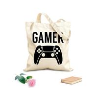 AILOONG Cotton Canvas Shoulder Bags Gaming Zone Poster For game 12 oz thick fabric Uses as a tool bag 35x40cm Large