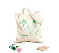 AILOONG Cotton Canvas Shoulder Bags Hand Drawn Flower Collection 340g/m² thick fabric Uses as a tool bag