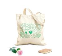 AILOONG Cotton Canvas Shoulder Bags Hand Drawn Scribble Hearts 340g/m² thick fabric Uses as a tool bag