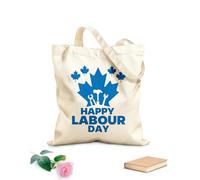 AILOONG Cotton Canvas Shoulder Bags Happy Canadian Labor Day With Canada Leaf 340g/m² thick fabric Uses as a tool bag