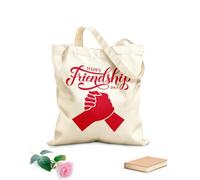 AILOONG Cotton Canvas Shoulder Bags Happy Friendship Day 340g/m² thick fabric Uses as a tool bag
