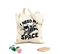 AILOONG Cotton Canvas Shoulder Bags I Need My Space 12 oz thick fabric Uses as a tool bag 31x36cm Medium