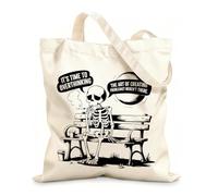 AILOONG Cotton Canvas Shoulder Bags It'S Time To Overthinking The Art Of Creating Problems That Weren'T There 12 oz thick fabric Uses as a tool bag 25x30cm Small