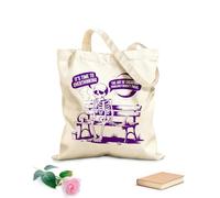AILOONG Cotton Canvas Shoulder Bags It'S Time To Overthinking The Art Of Creating Problems That Weren'T There 340g/m² thick fabric Uses as a tool bag