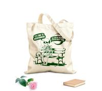 AILOONG Cotton Canvas Shoulder Bags It'S Time To Overthinking The Art Of Creating Problems That Weren'T There 340g/m² thick fabric Uses as a tool bag