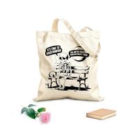 AILOONG Cotton Canvas Shoulder Bags It'S Time To Overthinking The Art Of Creating Problems That Weren'T There 12 oz thick fabric Uses as a tool bag 31x36cm Medium