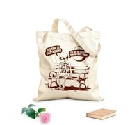 AILOONG Cotton Canvas Shoulder Bags It'S Time To Overthinking The Art Of Creating Problems That Weren'T There 340g/m² thick fabric Uses as a tool bag