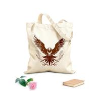 AILOONG Cotton Canvas Shoulder Bags Majestic Black Eagle 340g/m² thick fabric Uses as a tool bag