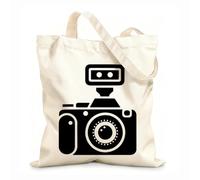 AILOONG Cotton Canvas Shoulder Bags Silhouette Line Art And Fill Camera Set 12 oz thick fabric Uses as a tool bag 31x36cm Medium