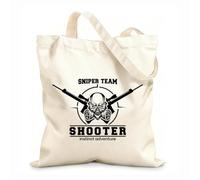 AILOONG Cotton Canvas Shoulder Bags Sniper Team Shooter Instinct Adventure 12 oz thick fabric Uses as a tool bag 25x30cm Small