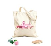 AILOONG Cotton Canvas Shoulder Bags Word Cloud Data Warehouse 340g/m² thick fabric Uses as a tool bag