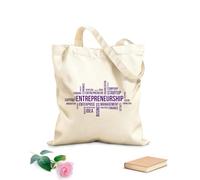 AILOONG Cotton Canvas Shoulder Bags Word Cloud Entrepreneurship 340g/m² thick fabric Uses as a tool bag