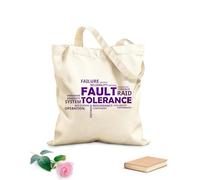 AILOONG Cotton Canvas Shoulder Bags Word Cloud Fault Tolerance 340g/m² thick fabric Uses as a tool bag