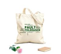 AILOONG Cotton Canvas Shoulder Bags Word Cloud Fault Tolerance 340g/m² thick fabric Uses as a tool bag