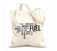 AILOONG Cotton Canvas Shoulder Bags Word Cloud Fuel 12 oz thick fabric Uses as a tool bag 35x40cm Large