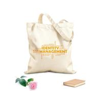 AILOONG Cotton Canvas Shoulder Bags Word Cloud Identity Management 340g/m² thick fabric Uses as a tool bag