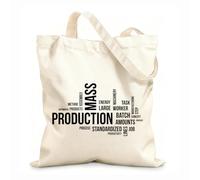 AILOONG Cotton Canvas Shoulder Bags Word Cloud Mass Production 12 oz thick fabric Uses as a tool bag 35x40cm Large