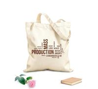 AILOONG Cotton Canvas Shoulder Bags Word Cloud Mass Production 340g/m² thick fabric Uses as a tool bag