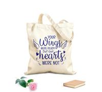 AILOONG Cotton Canvas Shoulder Bags Your Wings Were Ready Inspirational Quotes 340g/m² thick fabric Uses as a tool bag