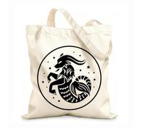 AILOONG Cotton Canvas Women's Bags 12 oz thick fabric Constellation celestial astrology mysterious space p iction future zodiac Ophiuchus Skin-friendly material 35x40cm Large