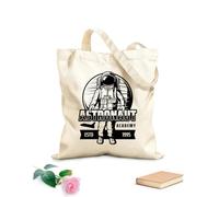 AILOONG Cotton Canvas Women's Bags 12 oz thick fabric outer space exploration galaxy astronaut icons Skin-friendly material 31x36cm Medium