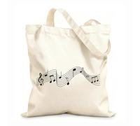 AILOONG Cotton Canvas Women's Bags 12 oz thick fabric sheet music icon set solfeggio sign orchestra symbol Skin-friendly material 35x40cm Large