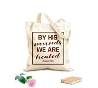 AILOONG Cotton Canvas Women's Bags 340g/m² thick fabric by his wounds we are healed Skin-friendly material