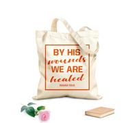 AILOONG Cotton Canvas Women's Bags 340g/m² thick fabric by his wounds we are healed Skin-friendly material