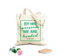 AILOONG Cotton Canvas Women's Bags 340g/m² thick fabric by his wounds we are healed Skin-friendly material