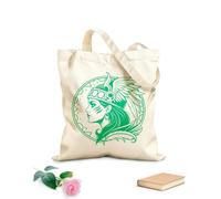 AILOONG Cotton Canvas Women's Bags 340g/m² thick fabric norse valkyrie profile with winged helmet and raven wings Skin-friendly material