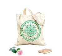 AILOONG Cotton Canvas Women's Bags 340g/m² thick fabric old compass vintage map wind rose directions Skin-friendly material