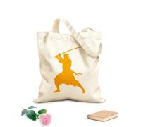 AILOONG Cotton Canvas Women's Bags 340g/m² thick fabric samurai warrior silhouette art Skin-friendly material