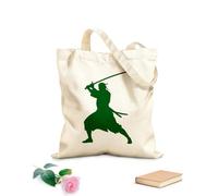 AILOONG Cotton Canvas Women's Bags 340g/m² thick fabric samurai warrior silhouette art Skin-friendly material