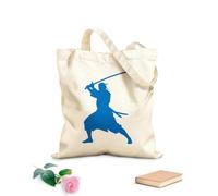 AILOONG Cotton Canvas Women's Bags 340g/m² thick fabric samurai warrior silhouette art Skin-friendly material