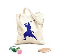 AILOONG Cotton Canvas Women's Bags 340g/m² thick fabric samurai warrior silhouette art Skin-friendly material