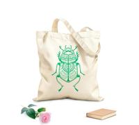 AILOONG Cotton Canvas Women's Bags 340g/m² thick fabric Scarab decorative art sketch with tangle patterns and symbols Skin-friendly material