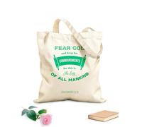 AILOONG Cotton Canvas Women's Bags bible verse typography from ecclesiastes 340g/m² thick fabric Skin-friendly material