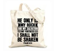 AILOONG Cotton Canvas Women's Bags bible verses quotes 12 oz thick fabric Skin-friendly material 35x40cm Large
