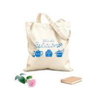 AILOONG Cotton Canvas Women's Bags Bless This Kitchen Wall Decor Thankful Grateful Blessed Quote 340g/m² thick fabric Skin-friendly material