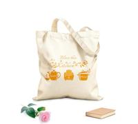 AILOONG Cotton Canvas Women's Bags Bless This Kitchen Wall Decor Thankful Grateful Blessed Quote 340g/m² thick fabric Skin-friendly material