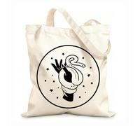 AILOONG Cotton Canvas Women's Bags Constellation celestial astrology mysterious space p iction future zodiac Ophiuchus 12 oz thick fabric Skin-friendly material 35x40cm Large