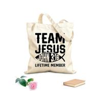 AILOONG Cotton Canvas Women's Bags gift jesus funny god gift design 12 oz thick fabric Skin-friendly material 31x36cm Medium